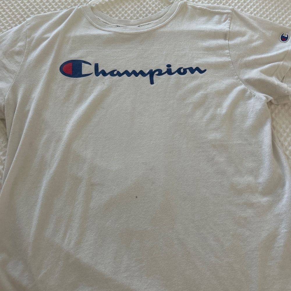 Champion white tee